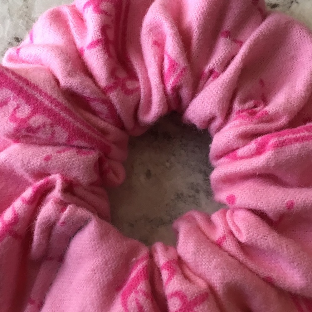 Pink princess crown hair cloud scrunchie Elastic